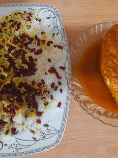 عکسی از دستور زرشک پلو با مرغ