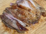 A picture of grilled chicken thighs