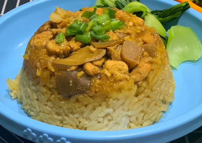Recipe of Mario Batali Nasi Tim Ayam (chicken steam rice)