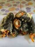 Gimmari (rumput laut gulung isi bihun sayur ala korea)