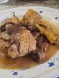 Guiso de pollo con setas