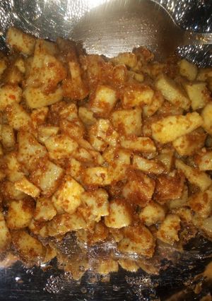 A picture of Leftover yam salad (kwadon doya).