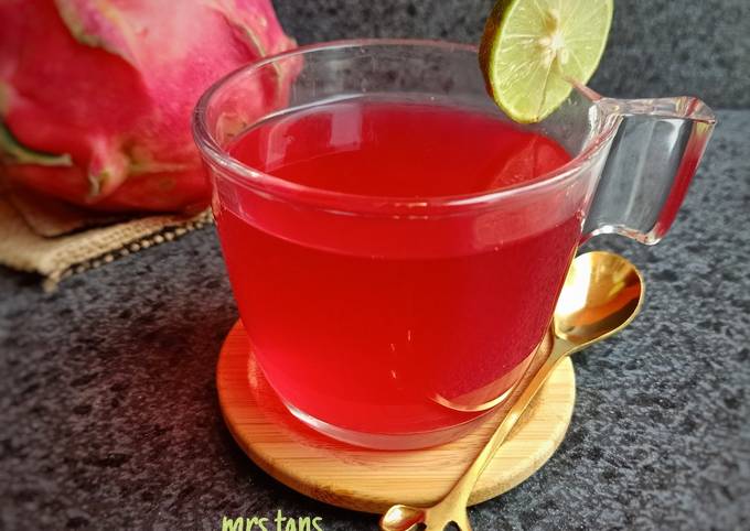 Resep Teh Kulit Buah Naga Mrs Tans 