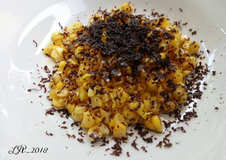 Sweet corn dark chocolate #BikinRamadanBerkesan