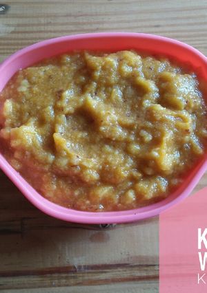 Foto resep MPASI kurma+wortel+kabocha+tepung jagung