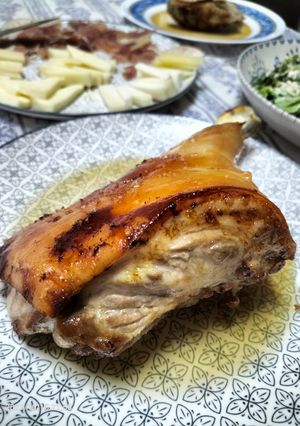 Una foto de Cochinillo en freidora de aire
