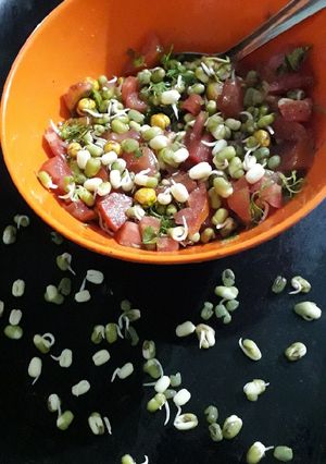 A picture of 🌿Protein rich Sprouts Salad🍅.