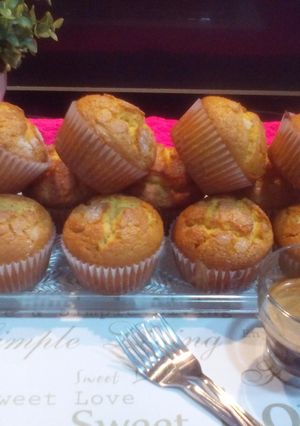 Una foto de Magdalenas de queso y mango
