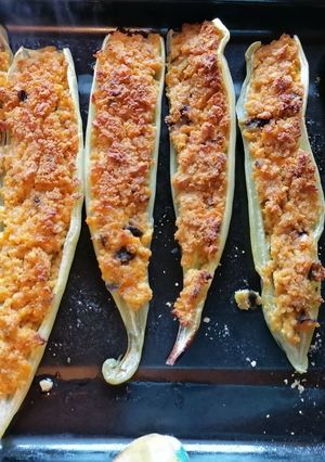 Una foto de Ají relleno vegetariano
