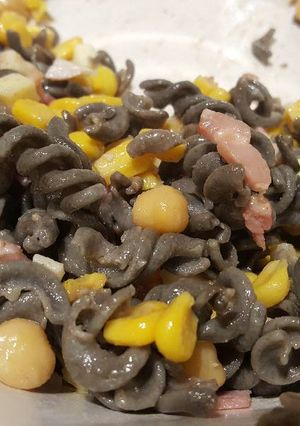 Une photo de Salade aux torsades 100 % lentilles vertes