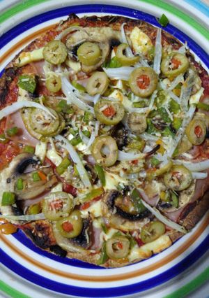 Una foto de Pizza de vegetales