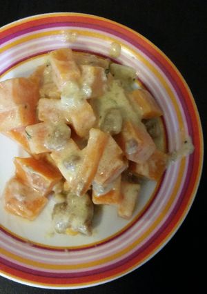 Une photo de Poêlée de patates douces et marrons