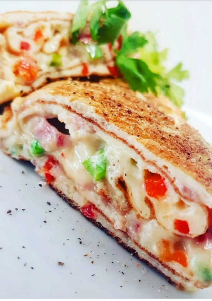 Una foto de Omelette de queso y verduritas
