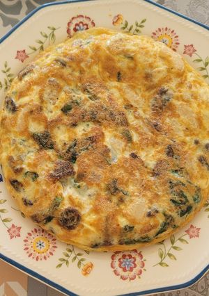 Una foto de Tortilla de Mongetes y espinacas a la catalana