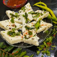 Gujrati White Dhokla / Khhata Dhokla A picture of Gujrati White Dhokla / Khhata Dhokla.