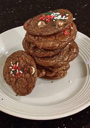 A picture of Fudge Brownie Cookies.