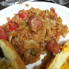 A picture of Redhot and Hotdog Fried Rice.