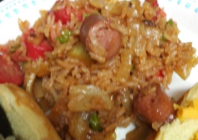 Redhot and Hotdog Fried Rice