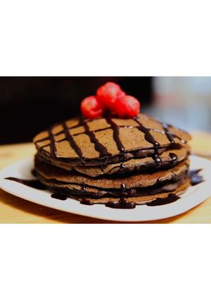 A picture of Chocolate pancakes.