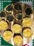 Canastitas rellenas de choclo y espinaca