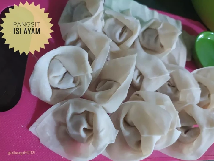 Cara Sederhana Membikin Resep  Pangsit isi Ayam (Bisa Kukus/Rebus/Goreng) Ide Frozen Food yang Bisa Manjain Lidah, Enak