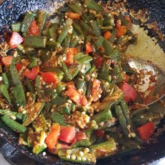 Bhindi sabji A picture of Bhindi sabji.