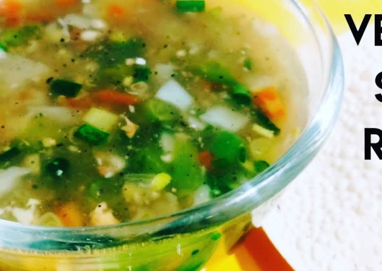 Steps to Prepare Speedy Mix Veggies Soup Recipe