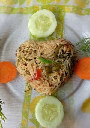A picture of Dill Pulao.