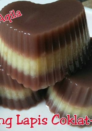 Foto resep Puding Lapis Coklat-Roti