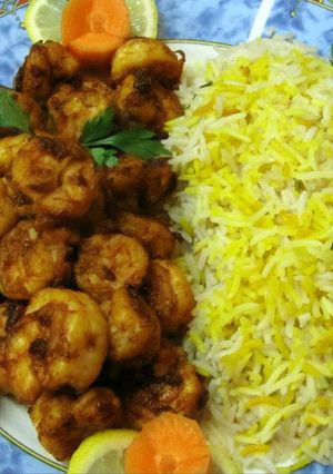 صورة لوصفة طريقة عمل روبيان بالكاري