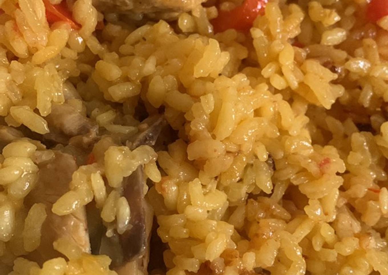 Arroz con pollo y verduras