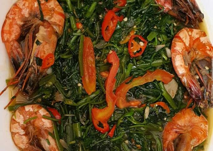 Cara Gampang Menyiapkan Tumis Kangkung Udang Pedas Anti Gagal