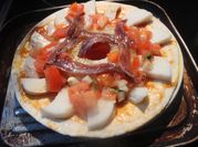 Una foto de pizza de piña