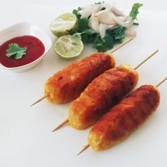 A picture of Paneer Seekh Kabab.