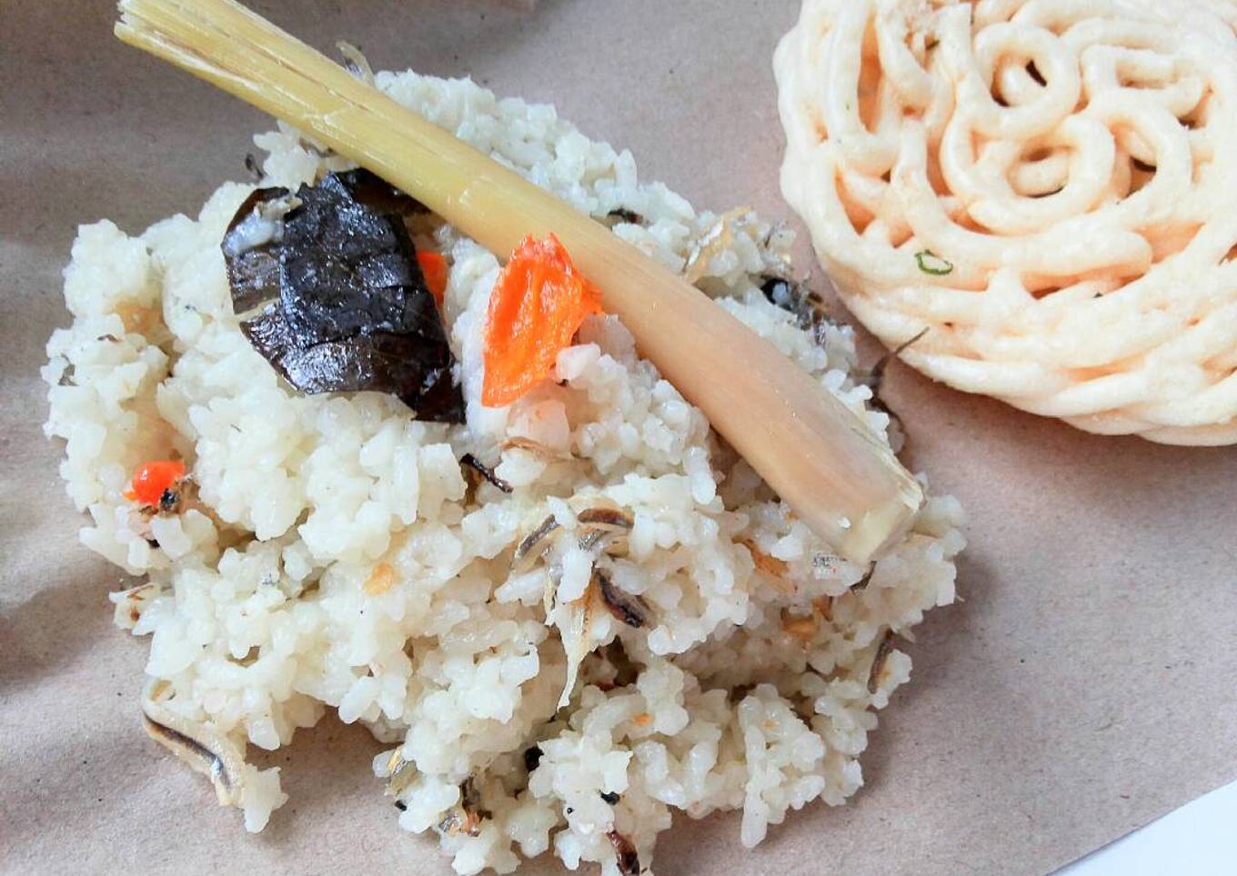 Nasi Liwet Ikan Bilis Energy bersama nasi