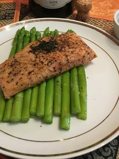 A picture of Pan seared salmon with dill butter sauce.