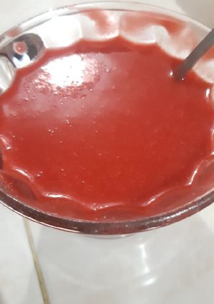 Una foto de Salsa de fresa