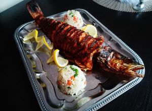 Egészben sült süllő recept fotója