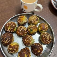 Sesame corn appam A picture of Sesame corn appam.