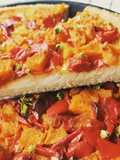 Torta salata con zucca, peperoni e stracchino di riso