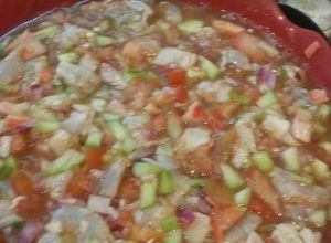 Una foto de Ceviche de camaron