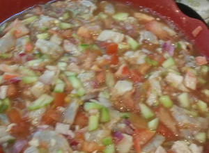 Una foto de Ceviche de camaron