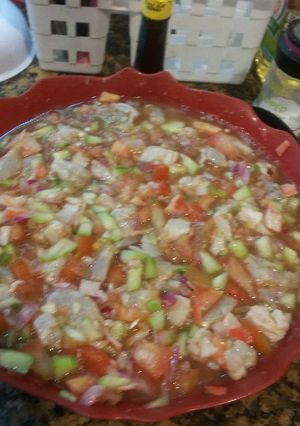 Una foto de Ceviche de camaron