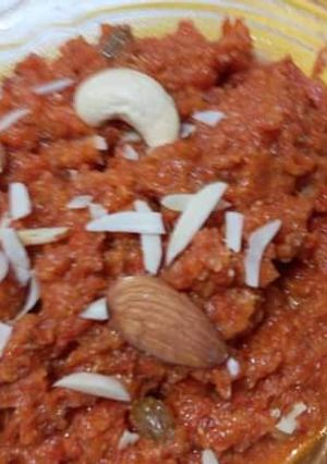 A picture of Gajar ka halwa.