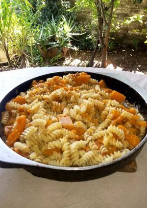 Una foto de Salteado de calabaza con Tirabuzón.😋