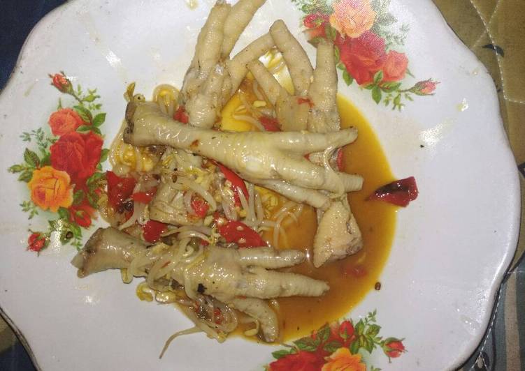 Oseng2 Ceker Ayam & Toge pedaaas 😂