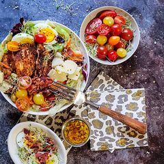 Iceberg Salad with Paprika Chicken A picture of Iceberg Salad with Paprika Chicken.