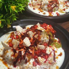 Sabudana Tikki Chaat A picture of Sabudana Tikki Chaat.