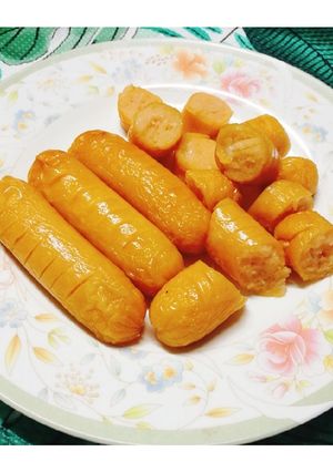 รูปของ 🌭ไส้กรอกไก่ทอดไร้น้ำมัน - Air fryer chicken sausage