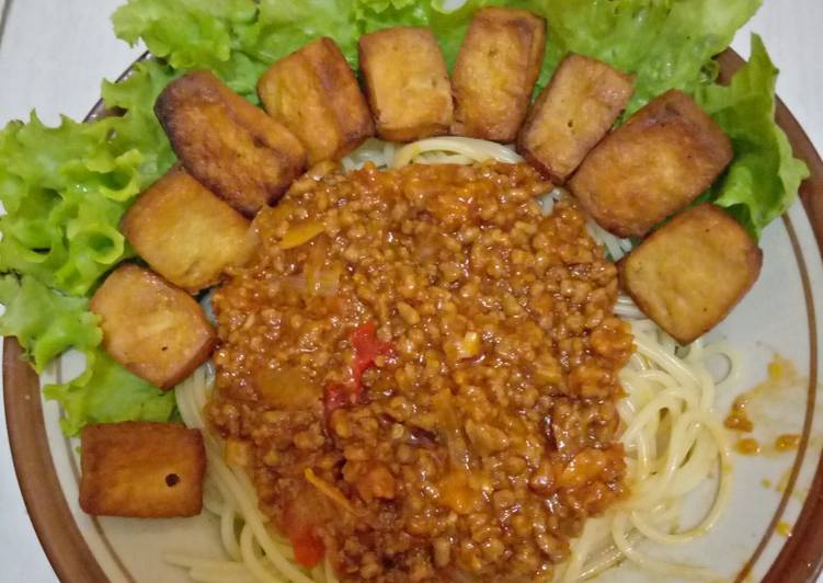 Spaghetti Bolognesse with Tofu